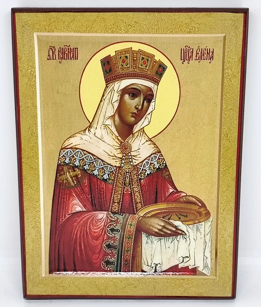 Ікона Свята цариця Олена на дошці від компанії Церковна крамниця "Покрова" - церковне начиння - фото 1