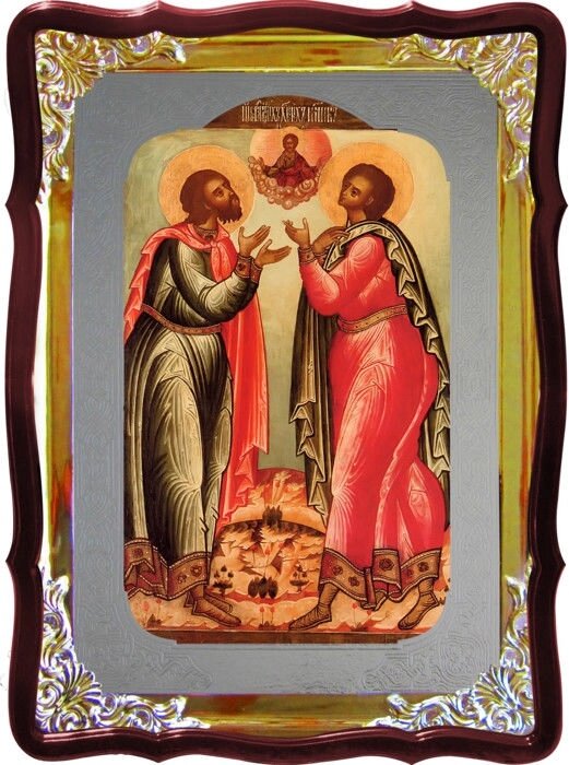 Ікона Святі Флор и Лавр для будинку або храму від компанії Церковна крамниця "Покрова" - церковне начиння - фото 1