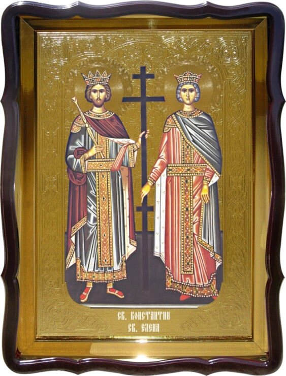 Ікона Святі Костянтин и Олена на православному сайті від компанії Церковна крамниця "Покрова" - церковне начиння - фото 1