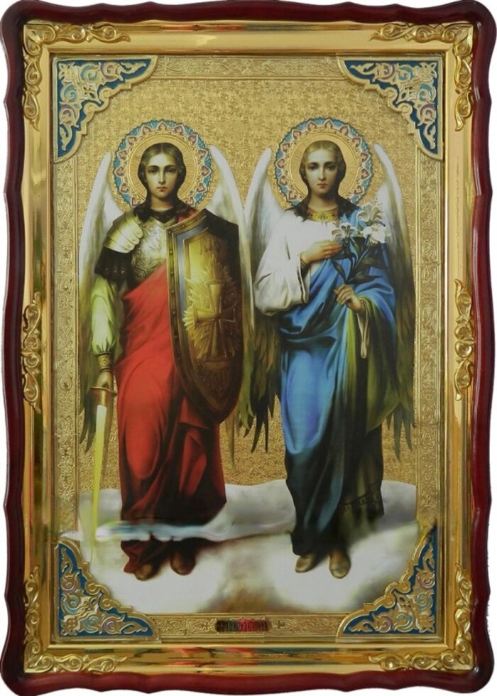 Ікона Святих Архангелів Михайла та Гавриїла (з емаллю) від компанії Церковна крамниця "Покрова" - церковне начиння - фото 1