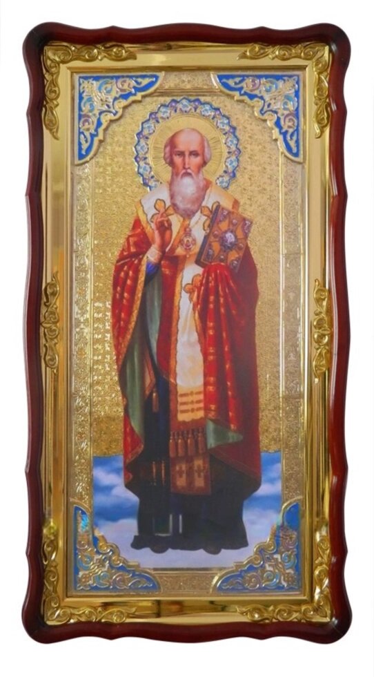 Ікона святителя Афанасія Великого (з емаллю) від компанії Церковна крамниця "Покрова" - церковне начиння - фото 1