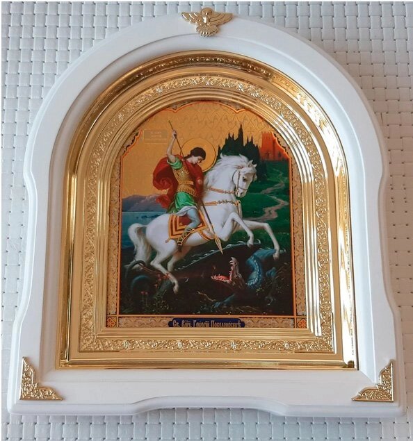 Ікона Святий Георгій (Юрій) для дому 26х29см від компанії Церковна крамниця "Покрова" - церковне начиння - фото 1