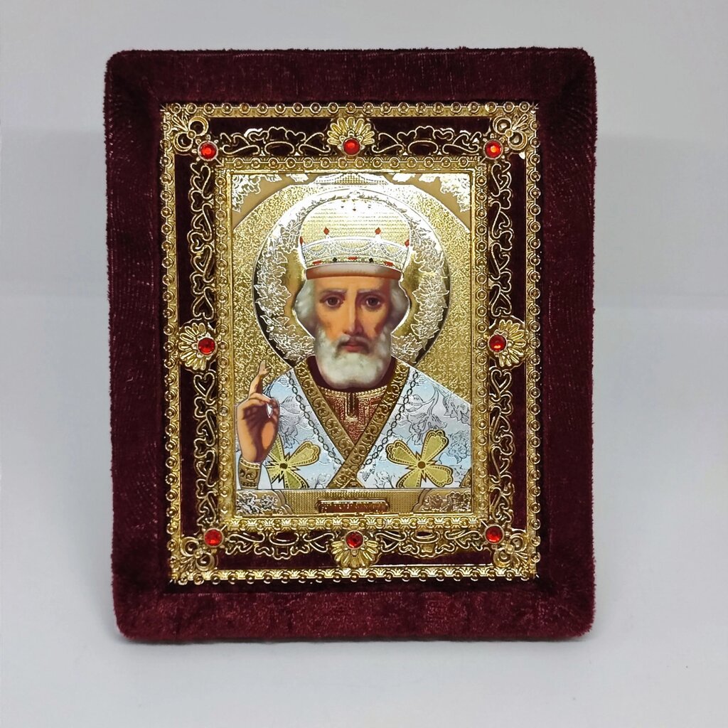 Ікона Святий Миколай на підставці від компанії Церковна крамниця "Покрова" - церковне начиння - фото 1