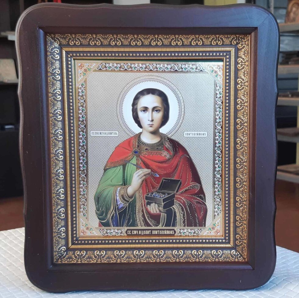 Ікона Святий Пантелеймон Цілітель на дарунок від компанії Церковна крамниця "Покрова" - церковне начиння - фото 1
