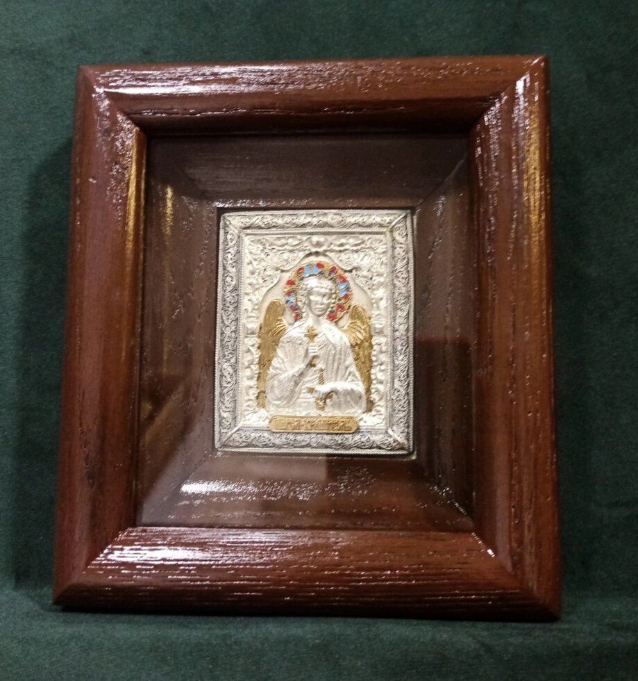 Ікона Святого Ангела Охоронця в ризі 14,5*13 см від компанії Церковна крамниця "Покрова" - церковне начиння - фото 1