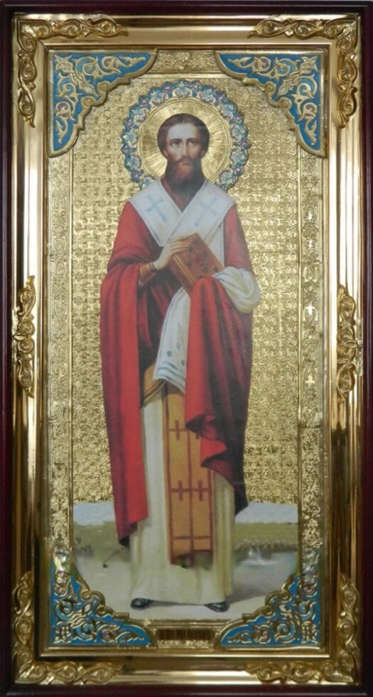 Ікона Святого мученика Кіпріана (з емаллю) від компанії Церковна крамниця "Покрова" - церковне начиння - фото 1