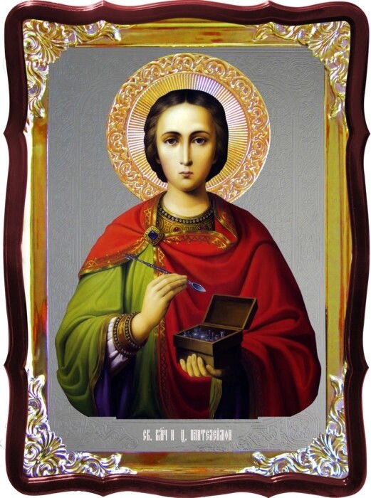 Ікона святого Пантелеймона для храму від компанії Церковна крамниця "Покрова" - церковне начиння - фото 1