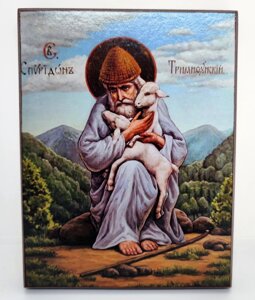 Ікона Святого Спиридона Тримифунтського для дому 12*16 см