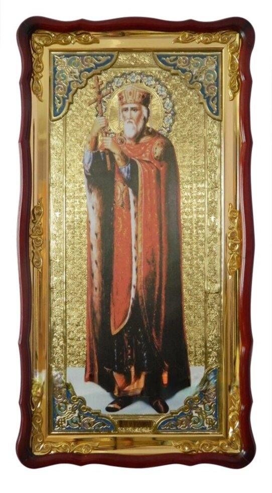 Ікона Святого Володимира Великого (з емаллю) від компанії Церковна крамниця "Покрова" - церковне начиння - фото 1