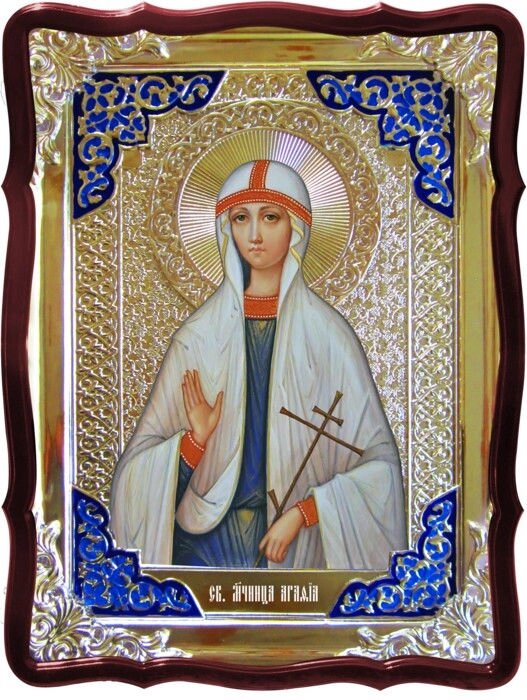 Ікона святої Агафії в Ризі для храму від компанії Церковна крамниця "Покрова" - церковне начиння - фото 1