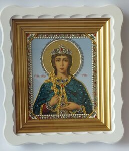 Ікона святої Ірини з декором стразами