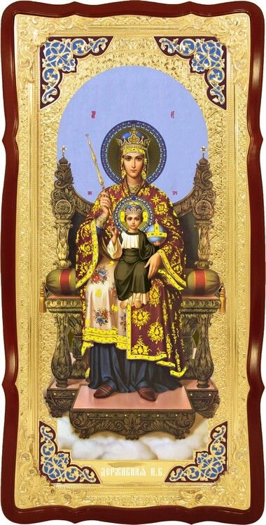 Ікона в крамниці - Державна Пресвятої Богородиці з емаллю від компанії Церковна крамниця "Покрова" - церковне начиння - фото 1