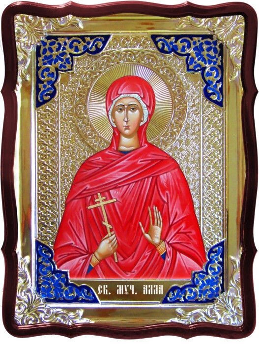 Ікона в Ризі - Свята мучениця Алла на замовлення від компанії Церковна крамниця "Покрова" - церковне начиння - фото 1