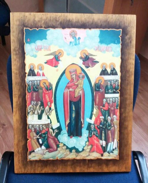 Ікона Всіх скорботних радість Богородиця на подарунок від компанії Церковна крамниця "Покрова" - церковне начиння - фото 1