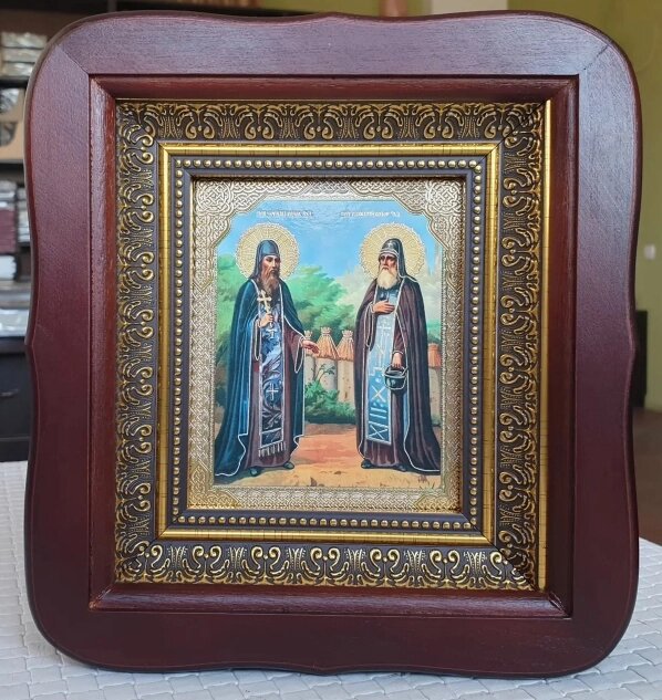 Ікона Зосима та Саватій Соловецькі 20х18см від компанії Церковна крамниця "Покрова" - церковне начиння - фото 1