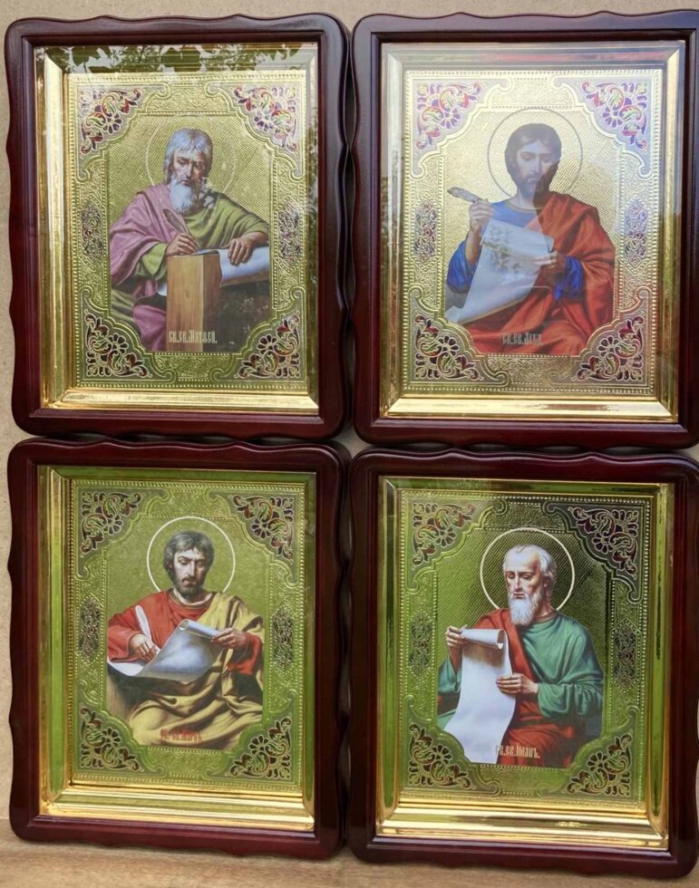Ікони Апостолів Євангелістів на замовлення 40х35см від компанії Церковна крамниця "Покрова" - церковне начиння - фото 1