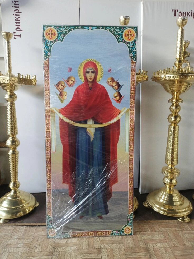 Ікони Святих на композиті для фасаду храму від компанії Церковна крамниця "Покрова" - церковне начиння - фото 1