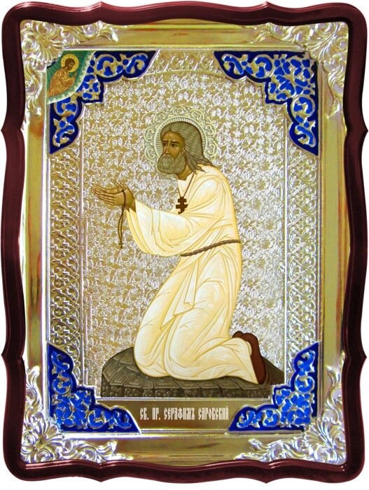 Ікони святителів Святий Серафим на камені (візантія) від компанії Церковна крамниця "Покрова" - церковне начиння - фото 1
