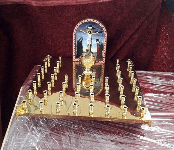 Кришка панахідного столика на 44 свічки від компанії Церковна крамниця "Покрова" - церковне начиння - фото 1
