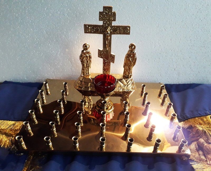 Кришка панахідного столу на 30 свічок мала від компанії Церковна крамниця "Покрова" - церковне начиння - фото 1