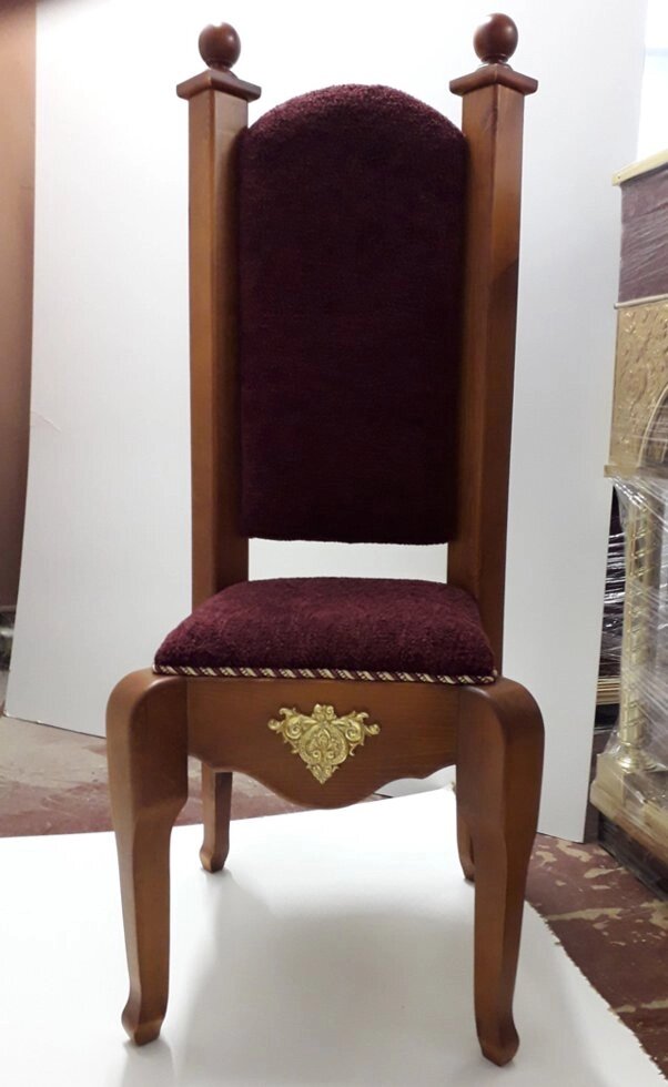 Крісло трон під лак на замовлення для храму від компанії Церковна крамниця "Покрова" - церковне начиння - фото 1