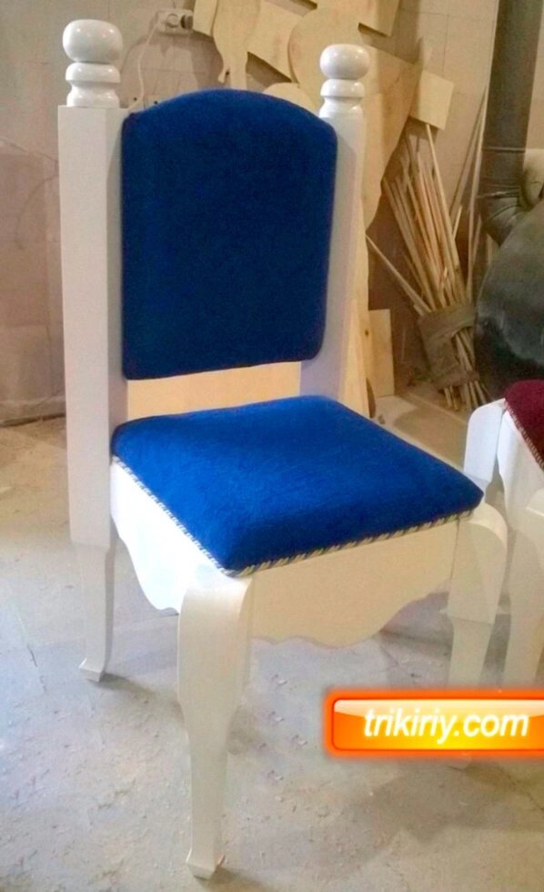 Крісло зі спинкою в храм (колір может буті Інший) від компанії Церковна крамниця "Покрова" - церковне начиння - фото 1