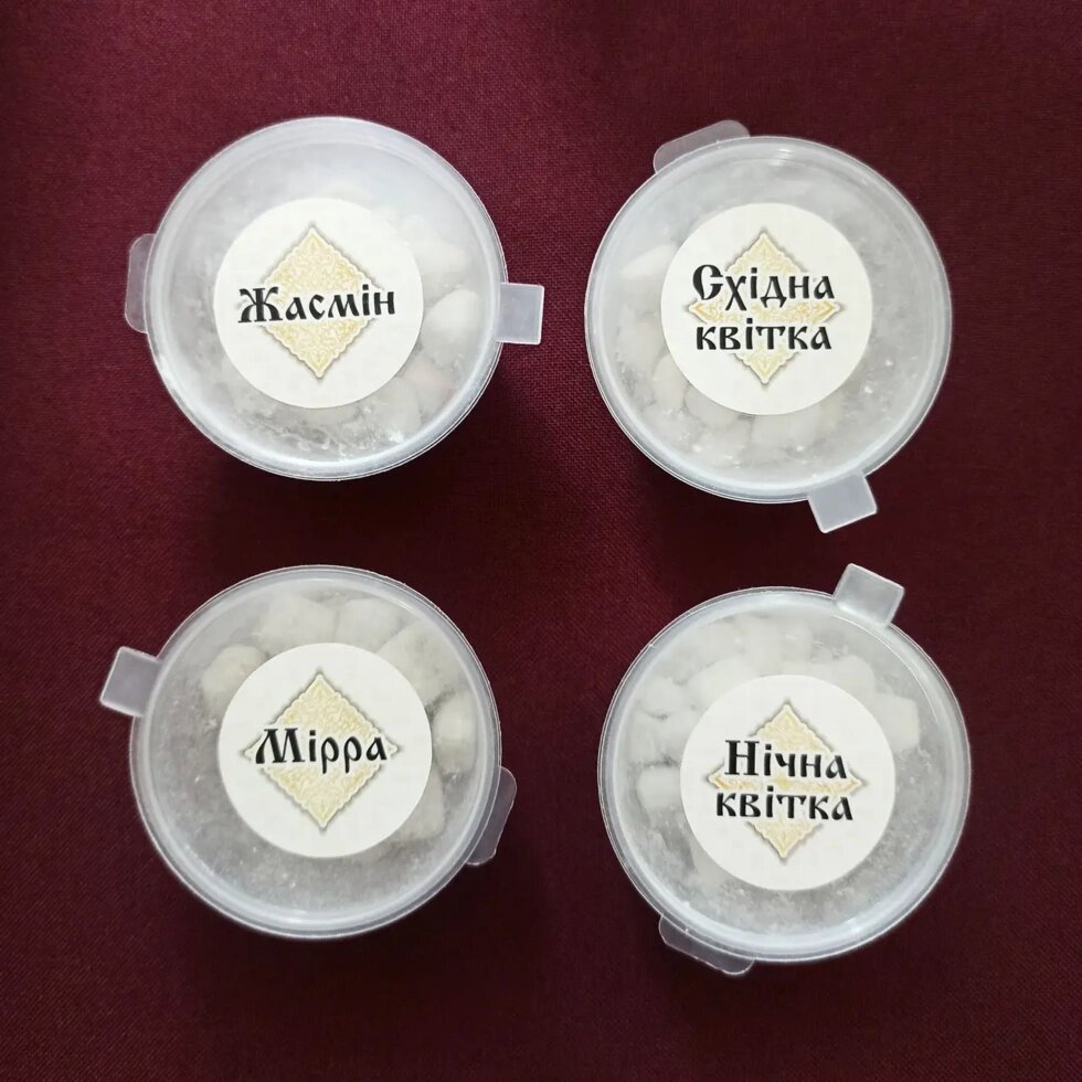 Ладан органічний, ручний заміс, різних ароматів фасовка по 20 грам (Україна) від компанії Церковна крамниця "Покрова" - церковне начиння - фото 1