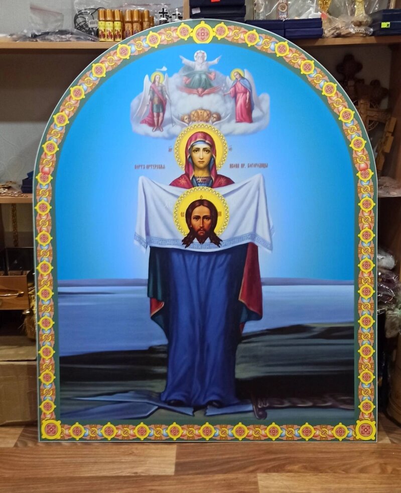 Ламіновані ікони на пластику ПВХ "Покрова" на замовлення від компанії Церковна крамниця "Покрова" - церковне начиння - фото 1