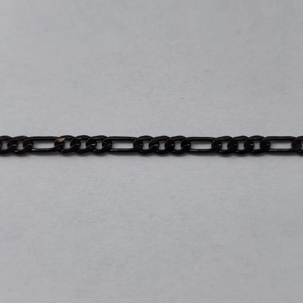 Ланцюжок чорний родіум 0,2/60 см від компанії Церковна крамниця "Покрова" - церковне начиння - фото 1