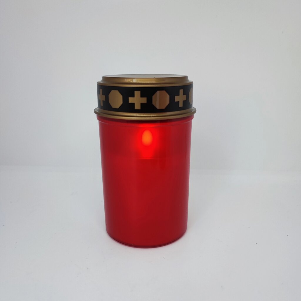 LED Свічка для кладовища червоного кольору від компанії Церковна крамниця "Покрова" - церковне начиння - фото 1