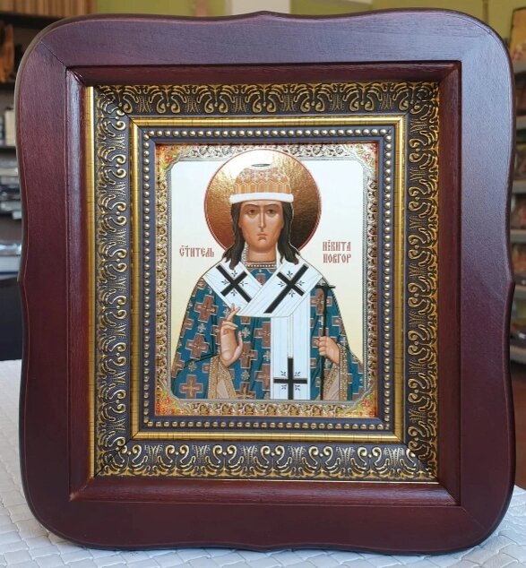 Микита Новгородський ікона 20х18см від компанії Церковна крамниця "Покрова" - церковне начиння - фото 1