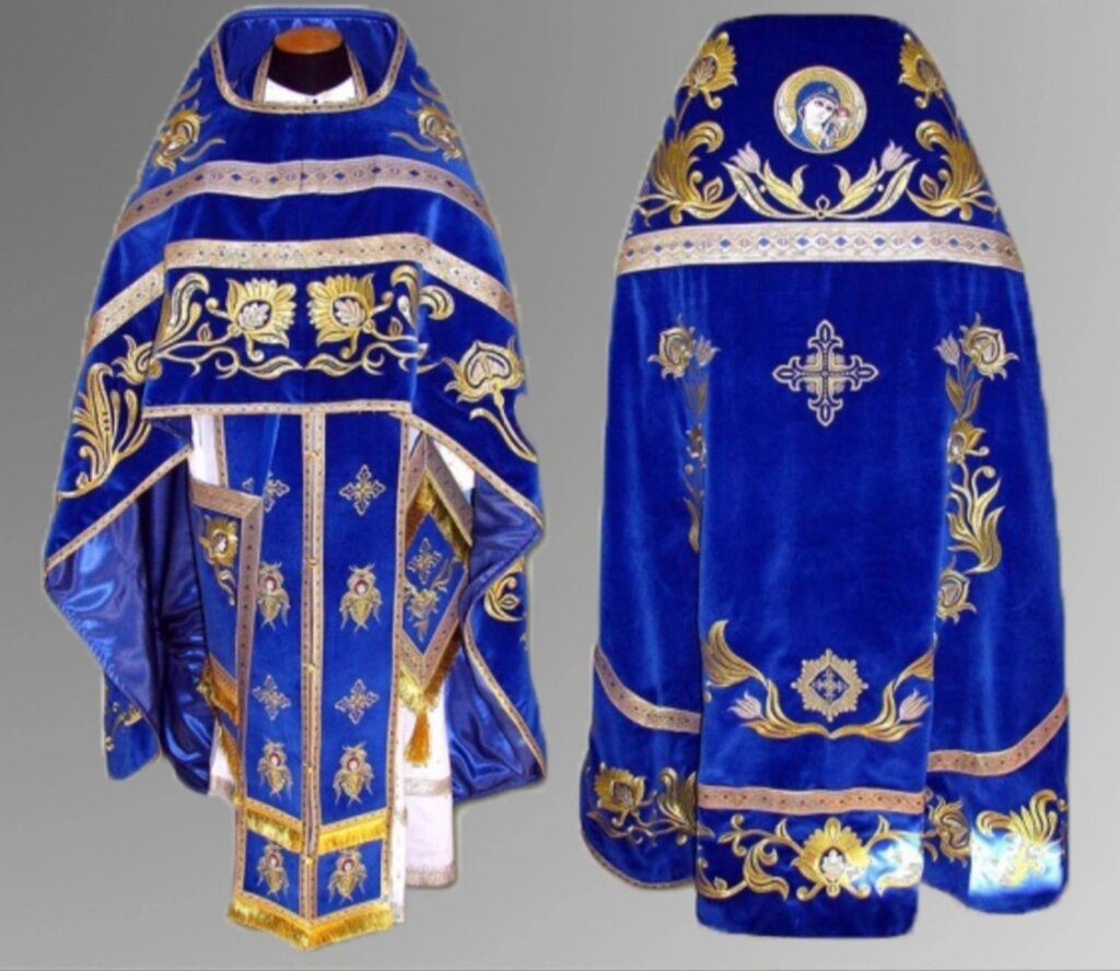 Одяг православного священика з вишивкою на оксаміті від компанії Церковна крамниця "Покрова" - церковне начиння - фото 1