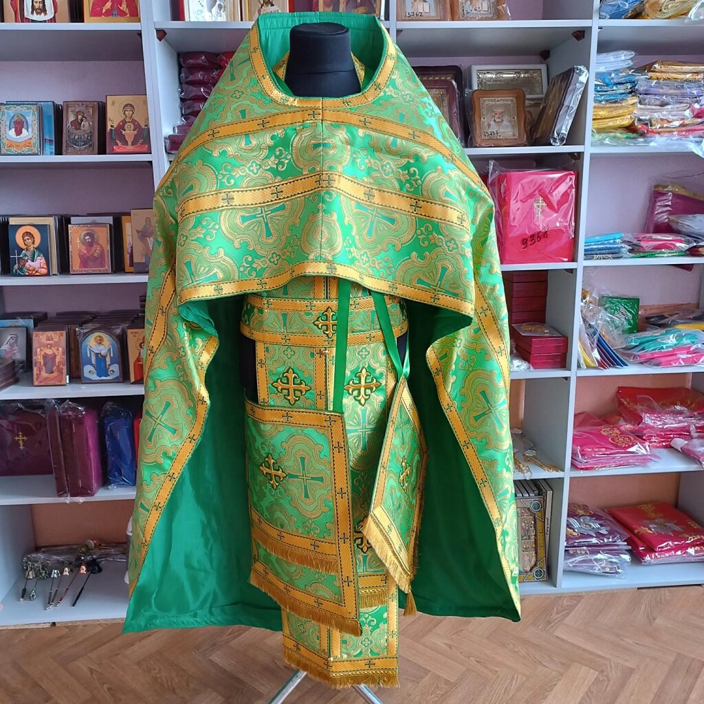 Одяг та облачення для православних батюшок (парча) довжина 152 см від компанії Церковна крамниця "Покрова" - церковне начиння - фото 1