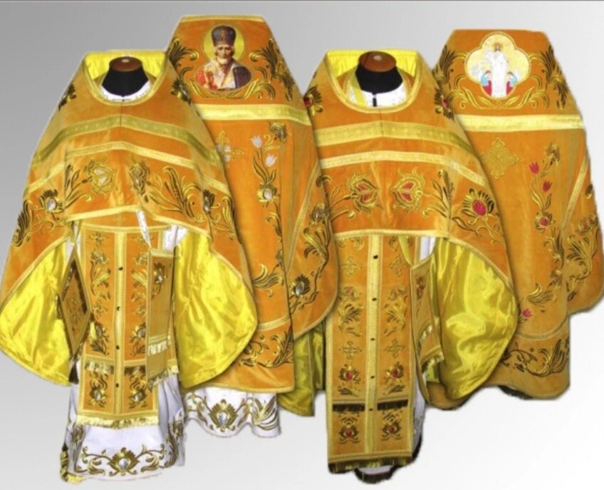Одягання священика з оксамити - пошив на замовлення від компанії Церковна крамниця "Покрова" - церковне начиння - фото 1