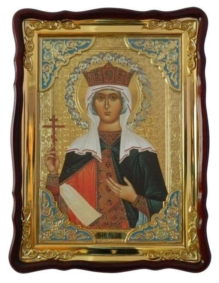Олена Рівноапостольна ікона для храму (з емаллю) від компанії Церковна крамниця "Покрова" - церковне начиння - фото 1