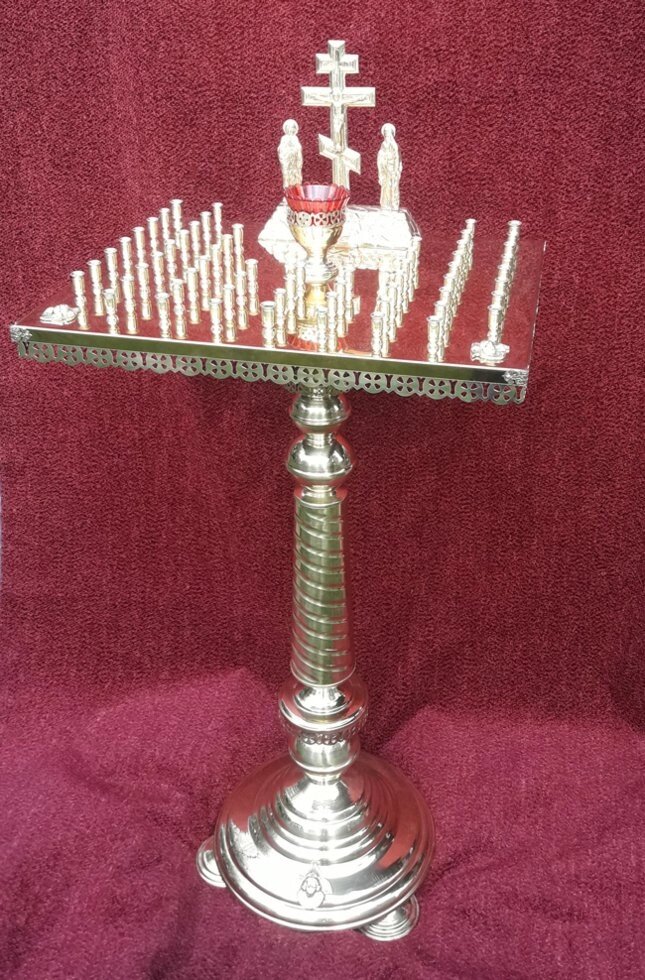 Панахідній столик на ніжці 58 свічок від компанії Церковна крамниця "Покрова" - церковне начиння - фото 1