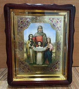 Віра, Надія, Любов та їх мати Софія, ікона 40х35см з емаллю