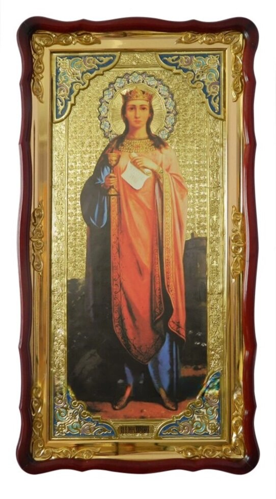 Свята Варвара великомучениця значок (з емаллю) - замовити