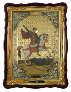 Ікона Георгій Побідоносець (з емаллю)