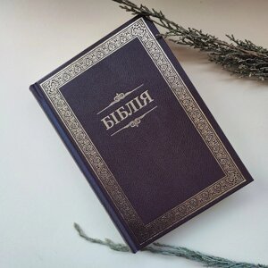 Біблія українською мовою 19*12*3 см (коричнева із золотом)
