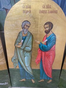 Ікони рукописні Святих Апостолів з позолотою 134х80см