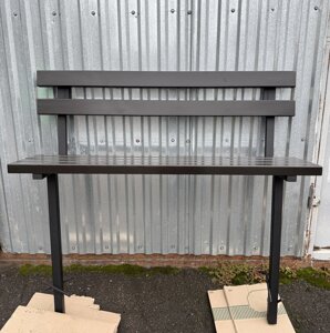 Лавка із спинкою на цвинтар 1.2 м (дуб)