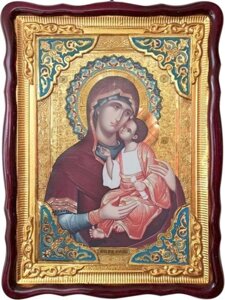 Візантійська ікона Божої Матері (з емаллю)