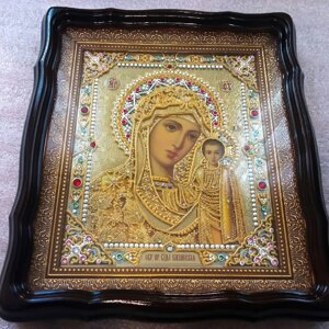 Ікона Богородиці Казанська з камінням на дарунок або для дому