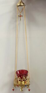 Лампада церковна латунна "Престол"