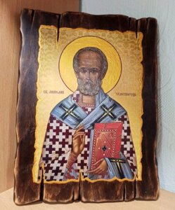 Ікона Св. Миколая Чудотворця без Мітрі під старовину