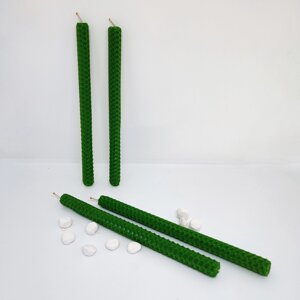 Свічки з вощини різних кольорів висота 20 см, діаметр 1,5 см.