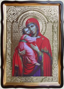Володимирська ікона церковна Божої Матері (розмір на замовлення)