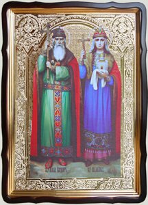 Рівноапостольні Володимир і Ольга ікона для церкви (розмір на замовлення)