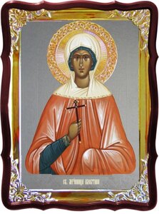 Ікона під срібло Св. Алевтина в православному інтернет магазині